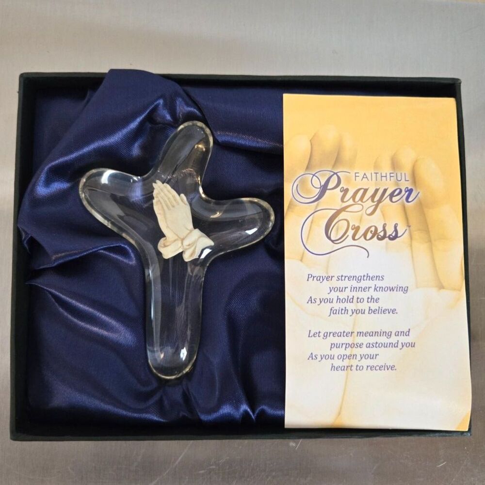 Angel Star Faithful Prayer Cross Praying Hands Design Fits in Palm of Your Hand